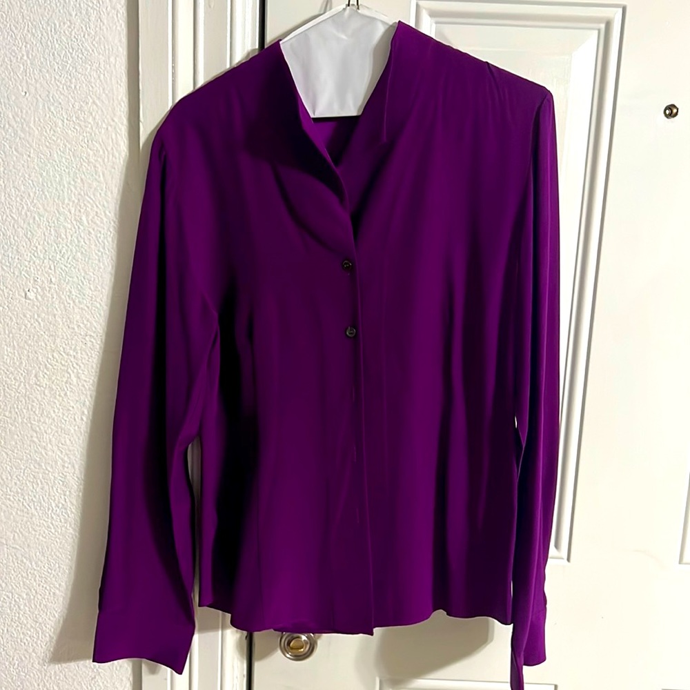 Purple silk blouse